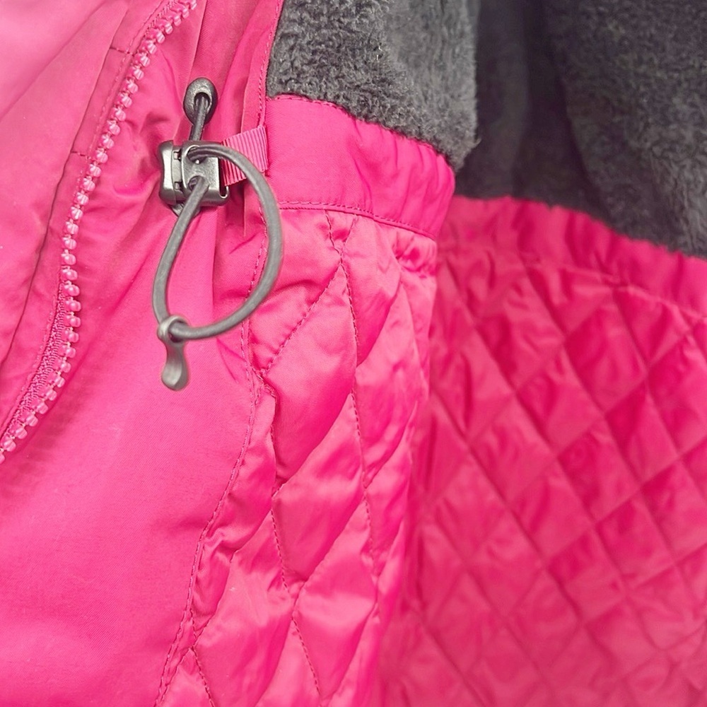 L.L. Bean Winter Warmer Coat Medium Raspberry Pink Nylon Fleece Lined Mid-thigh - Picture 9 of 16